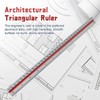 Biaungdo Architectural Scale Ruler, 12 Inch Solid Aluminum Triangular Drafting