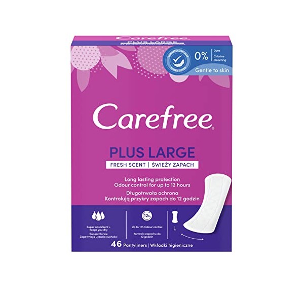 Carefree - Carefree Pantyliners Plus Large - 46 Pieces