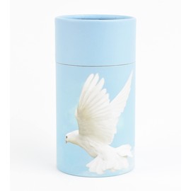 Scattering Ashes Urn, Eco-friendly Biodegradable Cremation Urn Scatter Tube (Flying Dove Extra Small)