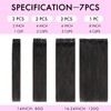 EINbeauty Clip-In Real Hair Extensions, 7 Pieces, 120 g, 55