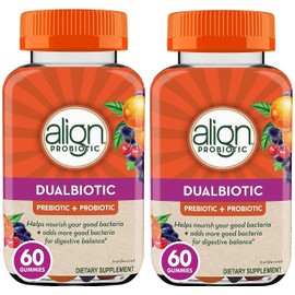 Align Prebiótico  Gomitas probióticas Sabores de frutas naturales  60 CT, paquete de 2                                                                