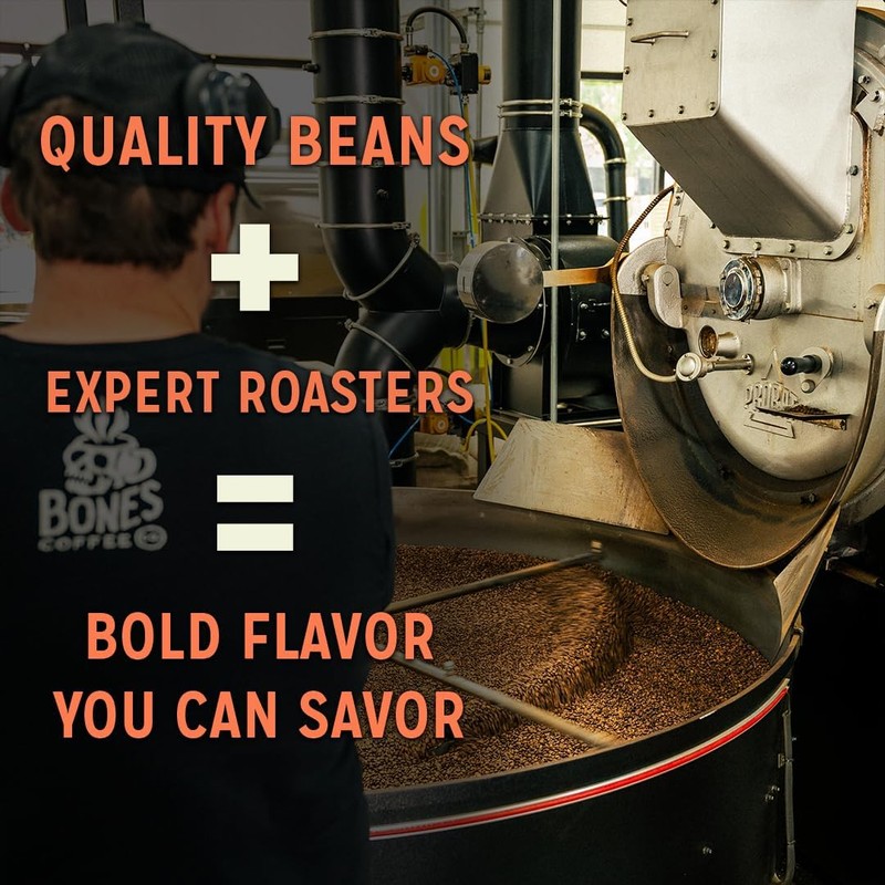 Bones Coffee Company Churro Flavored Coffee Pods, Low Acid Medium