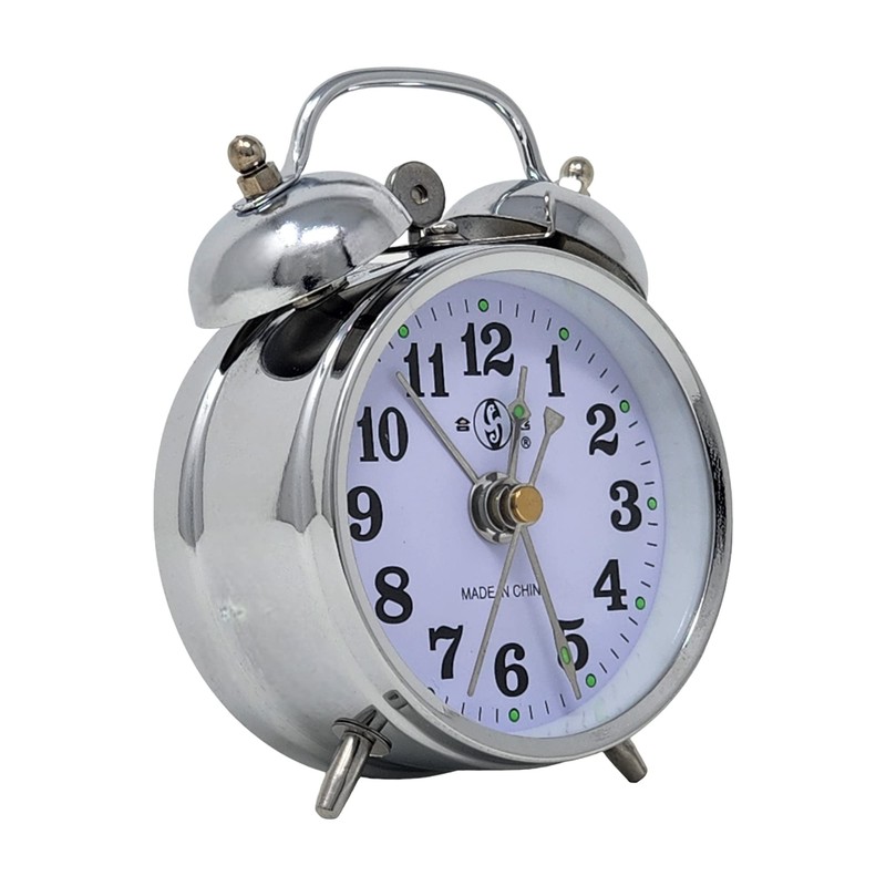 Starlet24 10cm Retro Uhr Aufziehwecker Glockenwecker Nostalgie Retro Doppelglocken Wecker