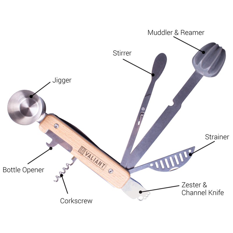Valiant 9-in-1 Cocktail Maker Multi-Tool Set