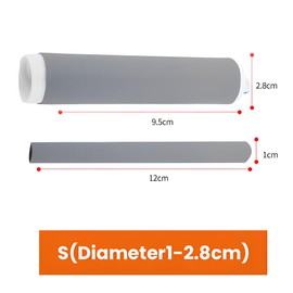 2Pack Silicone Pan Handle Sleeve, Pot Handle Heat Insulation Silicon Cover, Silicone Handle Cover, Heat-Resistant Silicone Pan Handle Cover Sleeve, Self-Shrink Handle Sleeve Any Handle & Grip (S)