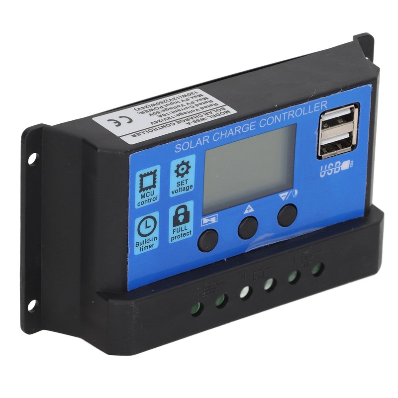 Solar Charge Controller LCD Display PWM Control 10A 12V 24V