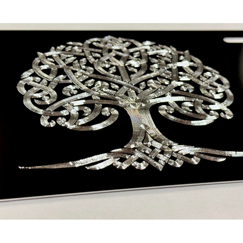 Celtic Tree of Life Car Tag Diamond Etched Vanity Front
