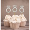 Darling Souvenir, Wedding Engagement Ring Cupcake Toppers, Party Dessert Decorations