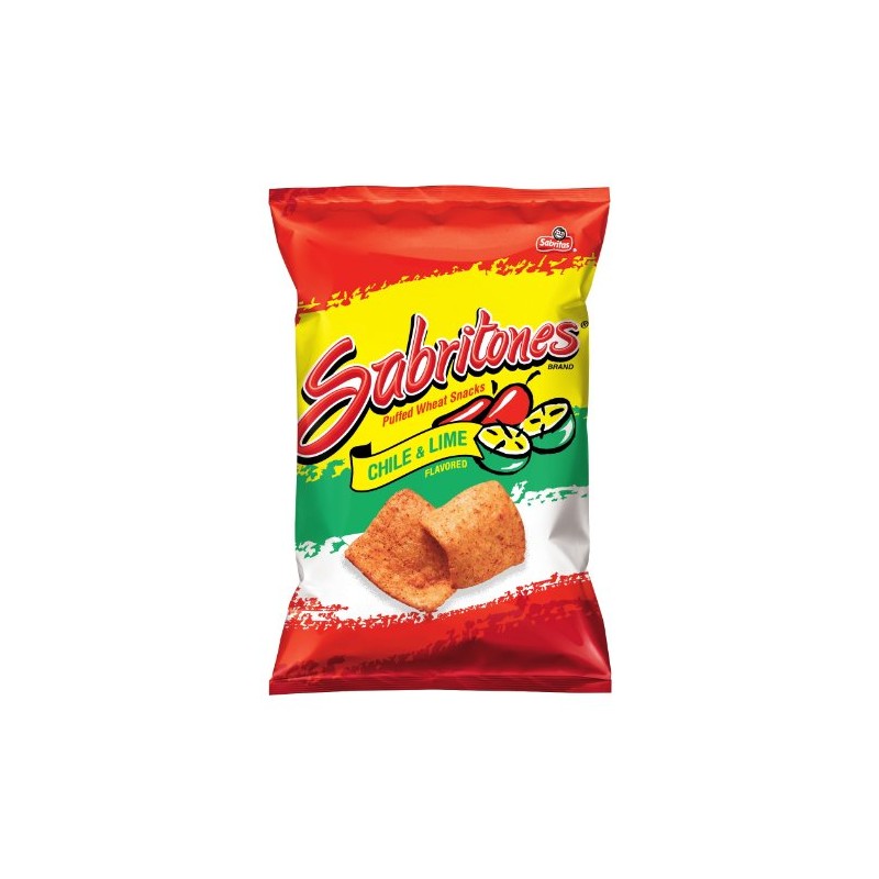 Sabritones Corn Chips, Lime, 2.125 Ounce (Pack of 15)