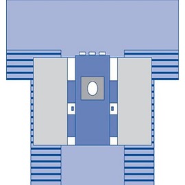 Medline Hip Surgical Drape with Pouches, Sterile, SMS Fabric, 112 Inches x 137 Inches x 89 Inches, Case of 5 Each