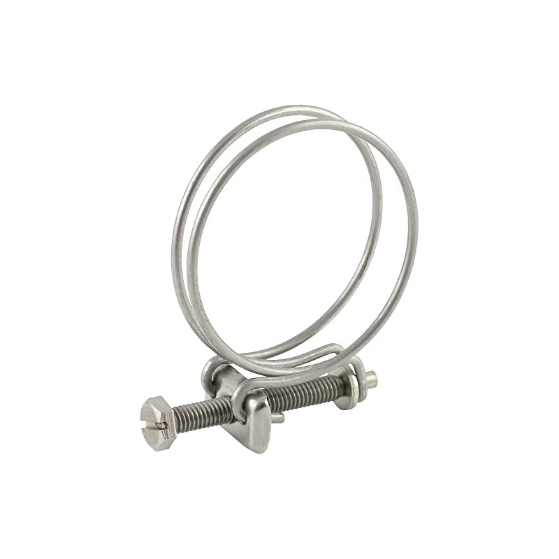 Wire hose clamps for attaching hoses with spiral insert, spiral