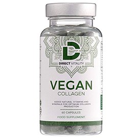 Vegan Collagen Supplement | 1400mg | Spirulina | L-Lysine | L-Proline | Acerola Cherries | Vitamin C & B12 | Zinc | Hyaluronic Acid | UK Made
