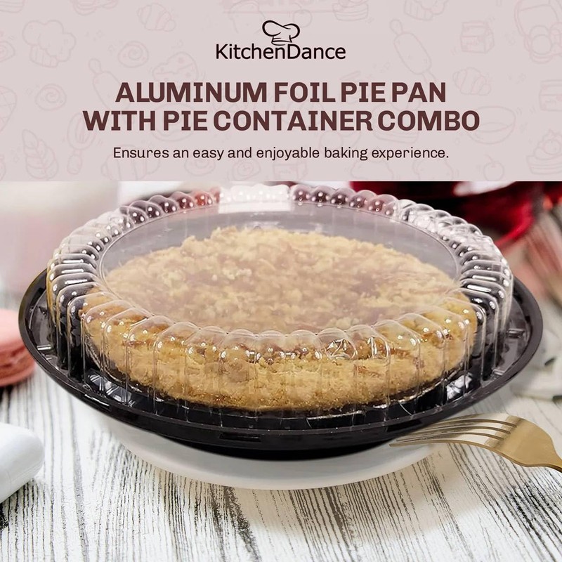 KitchenDance 9 Inch Two Piece Pie Container with Low Dome