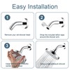 BRIGHT SHOWERS High Pressure Shower Head, 6 Inch Rain Shower