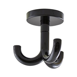 Dreifachhaken 477.90.050 90 PA D.50mm tiefschwarz drehbar zur Deckenmontage