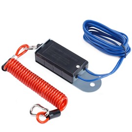 Risornda 6FT Trailer Breakaway Switch, Trailer Breakaway Coiled Cable with Electric Brake, Brake Switch for Trailer Brake 12v, Suitable for RV Towing Trailer