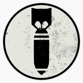 WW2 Retro Bomber Patch (Distressed) Window Bumper Sticker Decal 5"