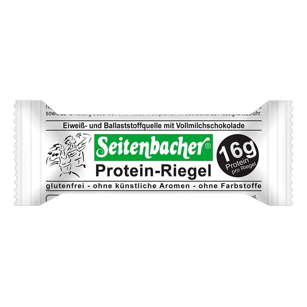 Seitenbacher Protein Bar Classic, 16 g/60 g = 27% Protein, Gluten-Free, Glycerine-Free, 1 x 60 g