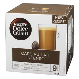 Nescafé Dolce Gusto Café Au Lait Intenso, Coffee, Latte Coffee, Coffee Capsule, 16 Capsules