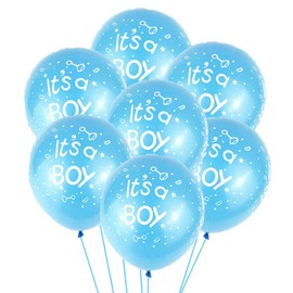 AnnoDeel 50 Pcs It's a Boy Balloons,12inch Light Blue Latex Balloons for Baby Shower Birthday Party Supply Docarations