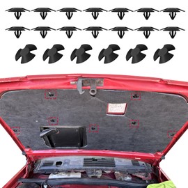 QZTYTY 20PCS Hood Insulation Retainer Clips, Car Hood Clips, Nylon Clip Hood Liner Push Pin, 4878883AA Hood Insulation Retainers Compatible with Chrysler Dodge Ram Challenger Jeep Plymouth (20PCS)