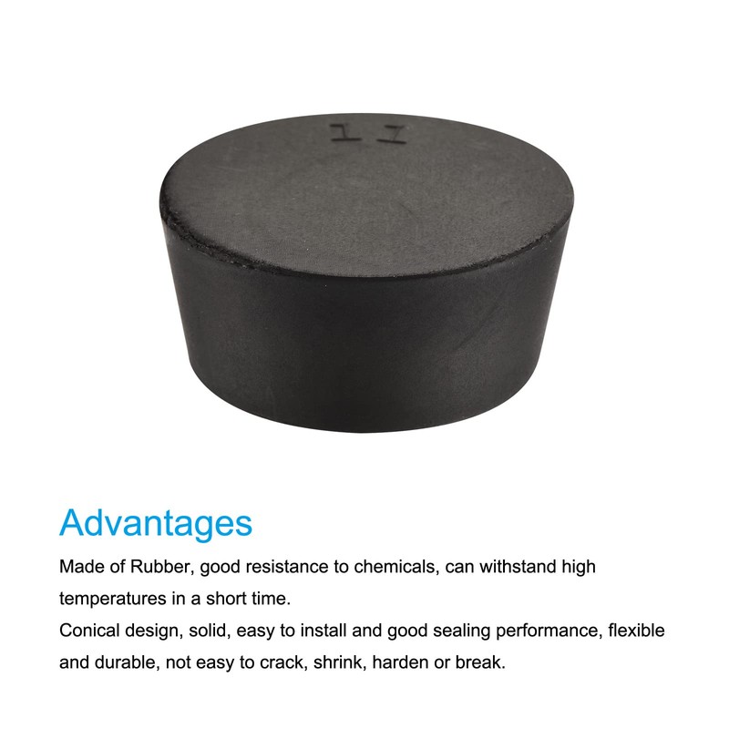sourcing map Pack of 5 Tapered Rubber Caps 48 mm