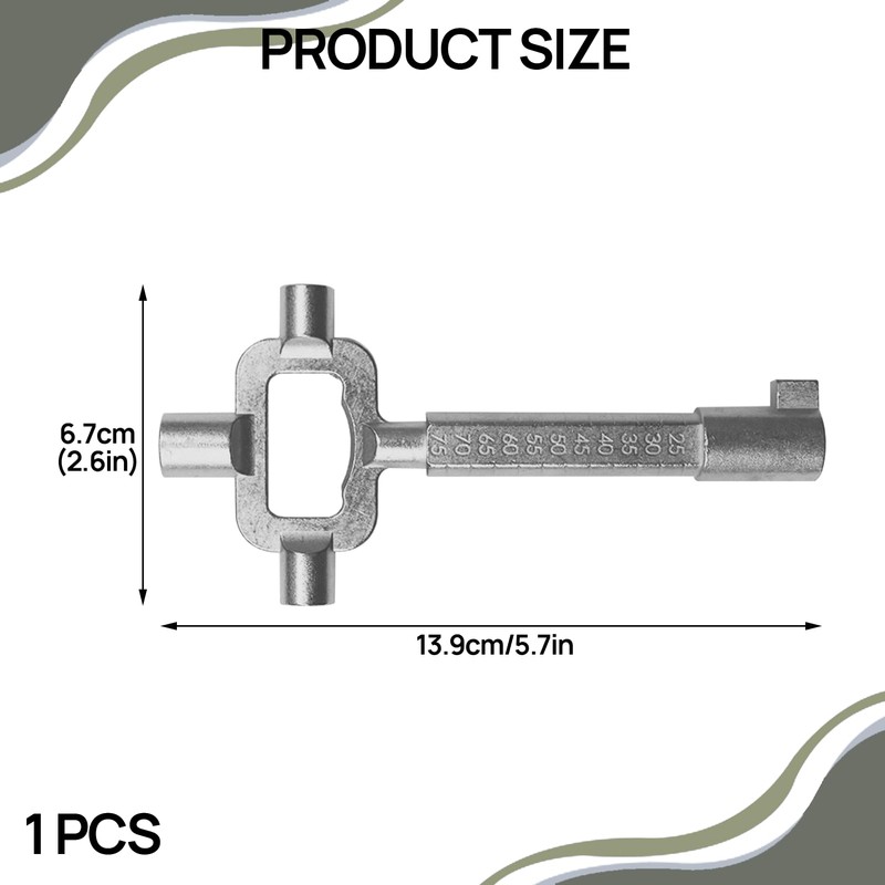 keyxer Short universal construction key, universal key, zinc alloy architect
