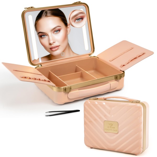NJ GLAM NJ GLAM Travel Makeup Case with LED Mirror