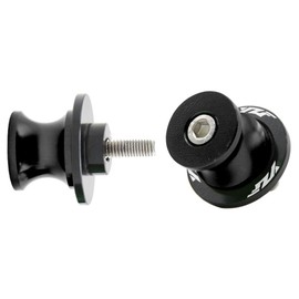 2pcs 6MM M6 X1.5 Motorcycle Swing arm Sliders Spools CNC Swing Arm Stand Screw for Yamaha YZF R1 R3 R6 R25 R1000 (Black)