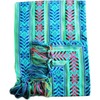Del Mex Woven Rebozo Style Mexican Table Runner Scarf (Mint