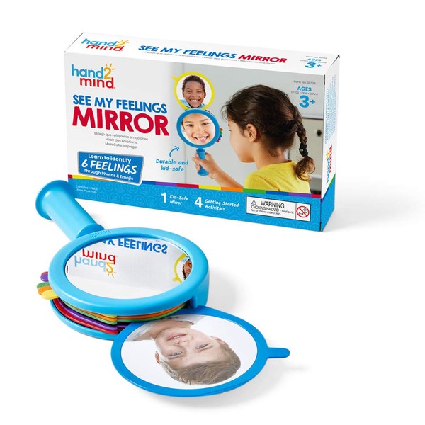Learning Resources 91294 See My Feelings Social Emotional, Sensory Toys for Toddler Learning, Anxiety Relief, Mindfulness, Unbreakable Mirror for Kids (Pack of 1), 20 cm H x 10cm W