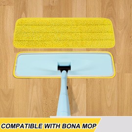 8 Pack Microfiber Spray Mop Replacement Heads for Wet/Dry Mops Reusable Replacement Refills Fits for Bona Hardwood Floor Replacement Cleaning Head (3 Yellow)