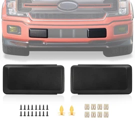 2Pcs F150 Front Bumper Guards Pads Cover Insert Cap Compatible with Ford F-150 2018 2019 2020 Replace# JL3Z17E810AB for Front Left Driver & Right Passenger Side (Matte Black)