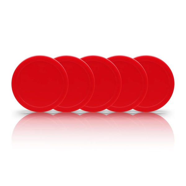 BERYLER® 5 Pack Air Hockey Red Replacement, 2.5" in Diameter,