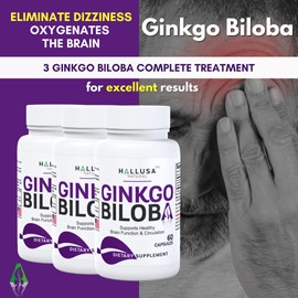 "N/A" Ginkgo Biloba 120mg, 60 Capsules - Extra Strength Ginkgo Biloba Extract - Gluten Free & Non-GMO