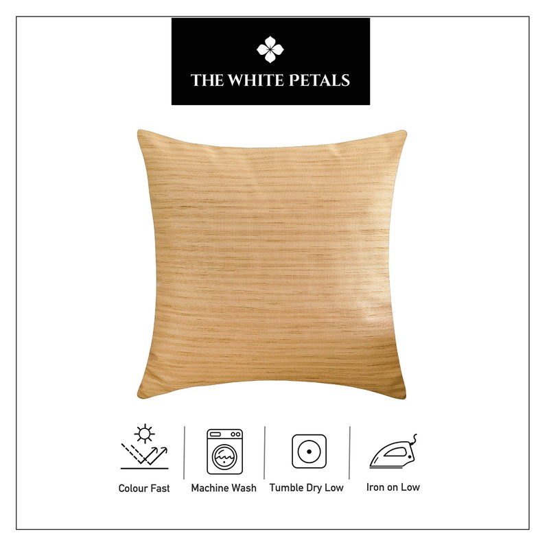 The White Petals Gold Euro Pillow Covers (Faux Silk, 26x26