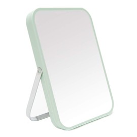 YEAKE YEAKE Table Desk Vanity Makeup Mirror,8-Inch Portable Folding Mirror with Metal Stand 90Adjustable Rotation Tavel Make Up Mirror Hanging Bathroom for Shower Shaving(Green)