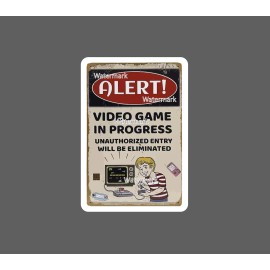 Sticker Dynasty Alert Sticker Video Games In Progress Retro - Buy Any 4 For $1.75 EACH Storewide