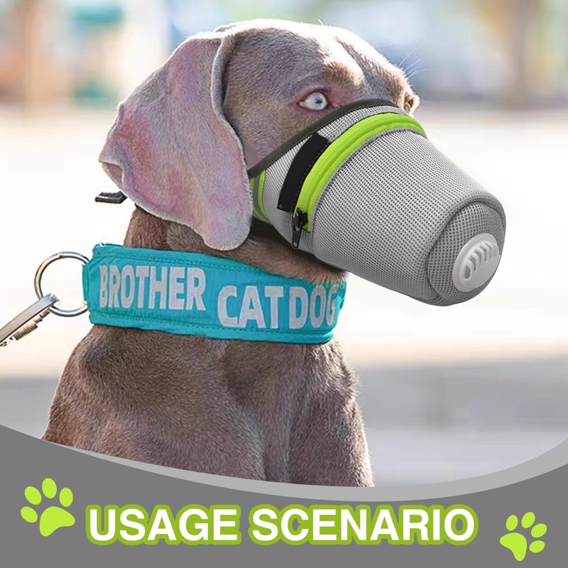 Bettinay Muzzle for Large Dogs, Adjustable L Size Soft Muzzles