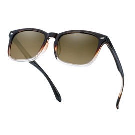 LVIOE Polarized Sunglasses for Women Men Retro Classic Square Stylish Sun Glasses with UV400 Protection CLS8082