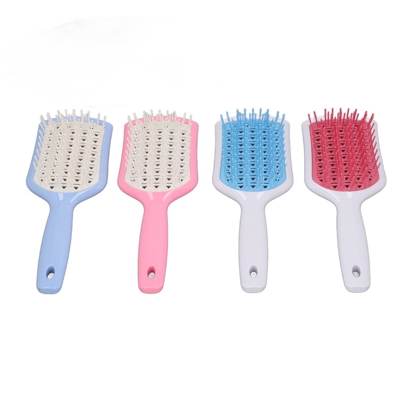 4pcs Hair Detangling Brush Hollow Out Curved Vented Hair Styling