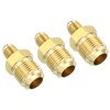 PATIKIL 1/4"Male x 1/2" Male Brass Flare Union Connector, 2