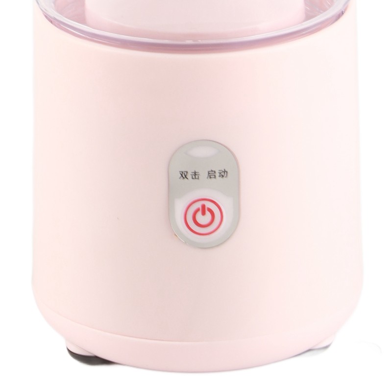 Juicer Machine Portable 500ml Mini Pink Juice Extractor 6 Leaf