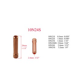 RIVERWELD TIG Stubby Gas Lens Collet Bodies 17GL332 10N24S 3/32'' & Ø2.4mm Assorted Size Kit for QQ300 PTA DB SR WP 17 18 26 TIG Welding Torch 13pcs