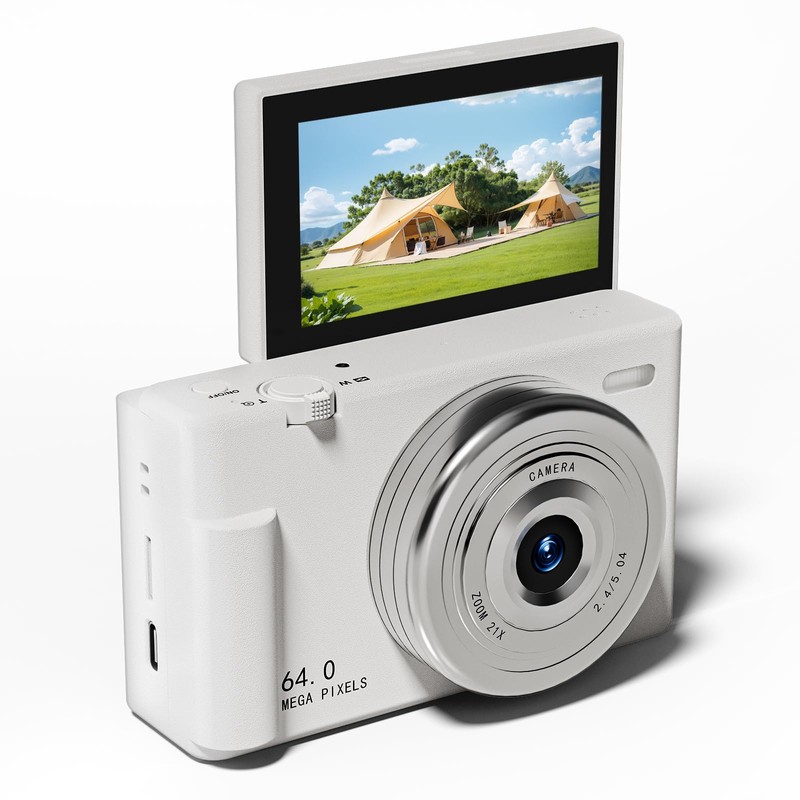 2K Digital Camera with 48MP Multi-Filter 16X Zoom Anti Shake,