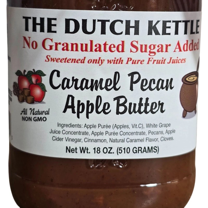 The Dutch Kettle Caramel Pecan Apple Butter 18 Oz No