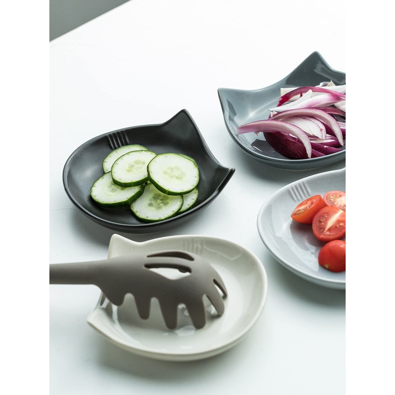 Miamolo Spoon Rest for Stove Top, 5.12 Inches Ceramic Spoon