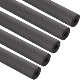 PATIKIL 1/4"(6mm) ID x 6Ft Pipe Insulation Foam Tube, 5Pcs Pipe Cover Wrap Roll Bar Padding Tubing for Handle Grip HVAC Outdoor Air Conditioner Units, Black