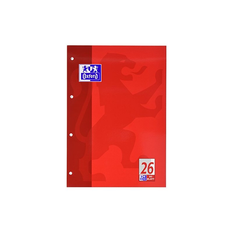 Oxford 384405026/100050351 Work School Pad A4/Squared/Margin 5 mm – 90