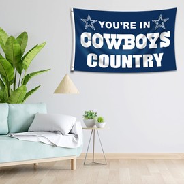 Cowboy Country Flag Indoor Outdoor Banner Double Sided Flag (3x5feet, Polyster,HD Printing) for Garage Man Cave College Dorm Decor Wall Decoration with Brass Grommets